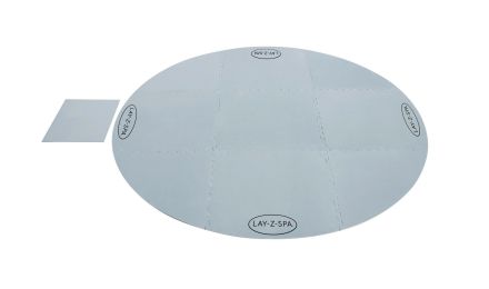 The insulated hot tub floor mat for round Lay-Z-Spas helps reduce heat loss and saves on energy costs. 