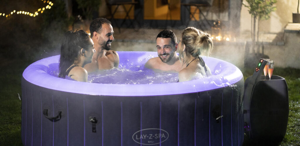 Using your inflatable hot tub in winter is the best time to enjoy it. Lay-Z-Spa are pioneering the winter inflatable hot tub.